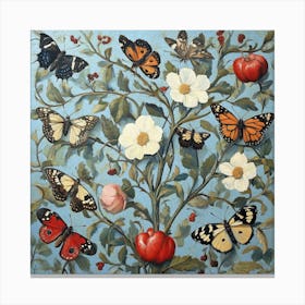 Butterfly Tree Art Canvas Print