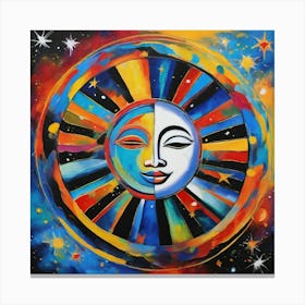 Sun And Moon Canvas Print