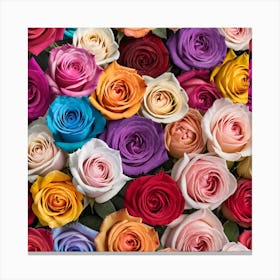 Colorful Roses Canvas Print