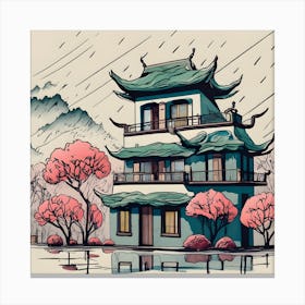 Chinese House Canvas Print