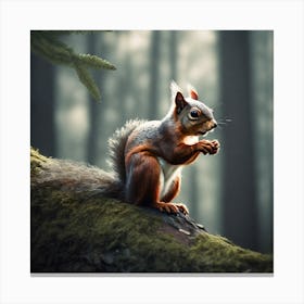 Squirrel In The Forest 177 Canvas Print