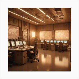 Control Room 5 Canvas Print