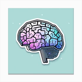 Brain Sticker 2 Canvas Print