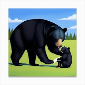 Bear And Child Canvas Print
