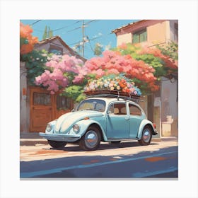 Lovin' Buggin': Groovy Grooves on Four Wheels Canvas Print