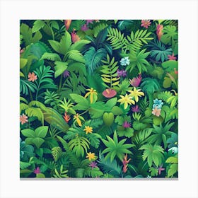 Seamless Tropical Pattern 3 Canvas Print