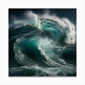 Ocean Wave - Ocean Wave Stock Videos & Royalty-Free Footage Canvas Print