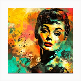 Audrey Hepburn Young - Movie Star Style Canvas Print