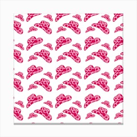 Pink Cowboy Hats Canvas Print