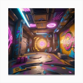 Neon City Canvas Print