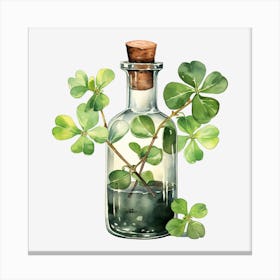 Shamrock In A Bottle 6 Canvas Print