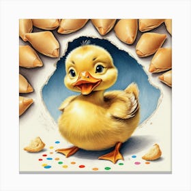 Duck In A Hole Canvas Print