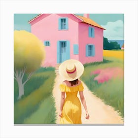Pink House 1 Canvas Print