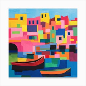 Abstract Travel Collection Belize City Belize 4 Canvas Print