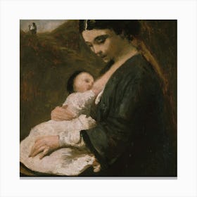 Woman Holding A Baby 1 Canvas Print