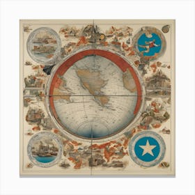 Map Of The World Canvas Print