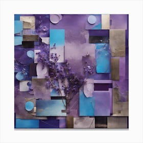 Abstract Painting, Made With Various Items, In The Style Of Collaged, Constructions, Color Splash, M (7) Canvas Print