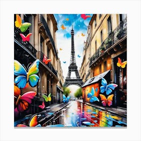 Butterflies In Paris 17 Canvas Print