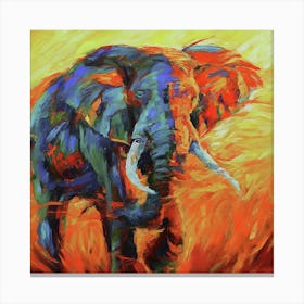 Elephant In The Sun art print Canvas Print