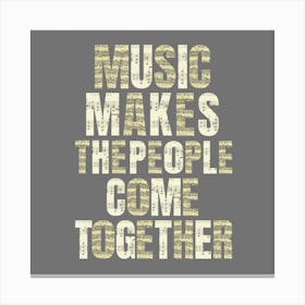 Music Grey Canvas Print