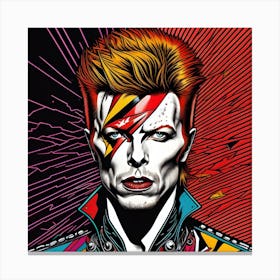 David Bowie Ziggy Stardust Fantasy Poster 5 Canvas Print