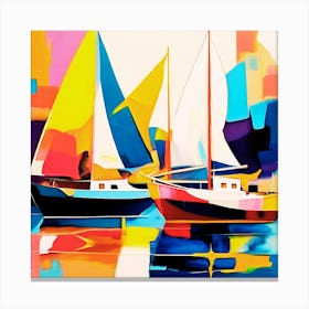 Sailboats Canvas Print