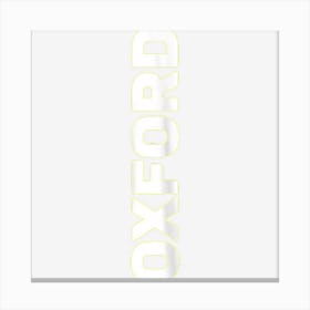 Oxford Vertical Text Canvas Print