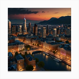 Switzerland Cityscape Canvas Print