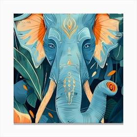 Elephant In The Jungle 1 Canvas Print