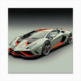 futiristic LAMBORGHINI Car design Canvas Print