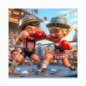 Boxing Match 16 Canvas Print