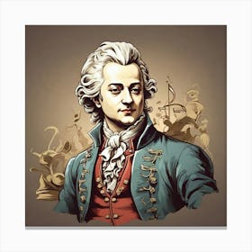 Mozart paint art 1 Canvas Print