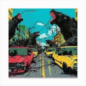 Godzilla 2 Canvas Print