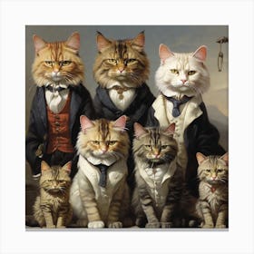 Cat Party Canvas Print