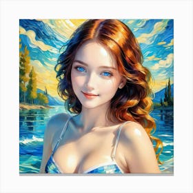 Girl In A Bikini vjj Canvas Print