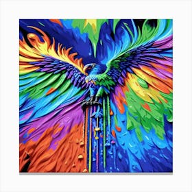 Rainbow Phoenix Canvas Print