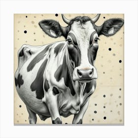 Cow With Polka Dots Canvas Print