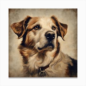 Portrait Of A Dog Canvas Print