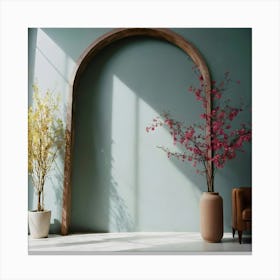 Archway With Flowers Canvas Print