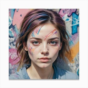 Graffiti Girl Canvas Print