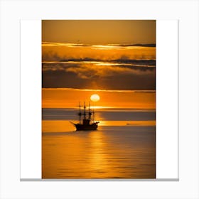 Sunset Sailboat Canvas Print