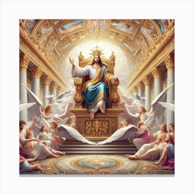 Jesus On The Throne Canvas Print