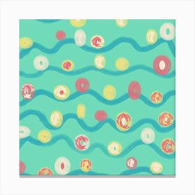 Waves, donuts and circles 1 Canvas Print