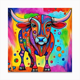 Bull Paint Canvas Print