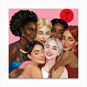Group Of Women Hugging 1 Canvas Print