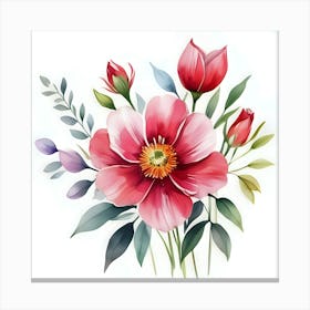 Watercolor Flowers V.12 Canvas Print