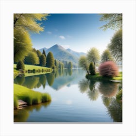 Lake In The Mountains 11 Canvas Print