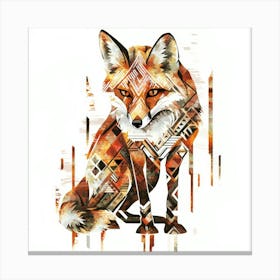 Fox Painting.Generated AI. Wall Art Print Canvas Print