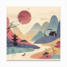 Chinese Landscape 1 Canvas Print