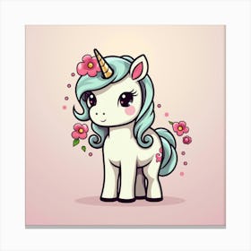 Cute Unicorn 519 Canvas Print